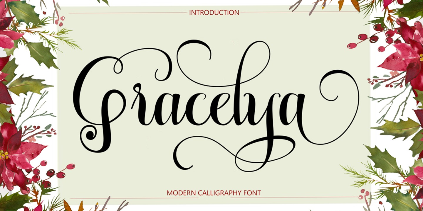 Example font Gracelya Script #1